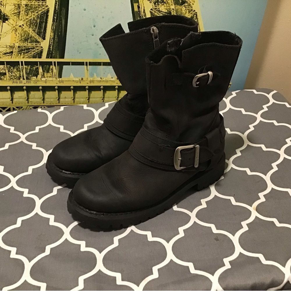 Harley Davidson boots biker black leather sz.US 5 Eur 35
